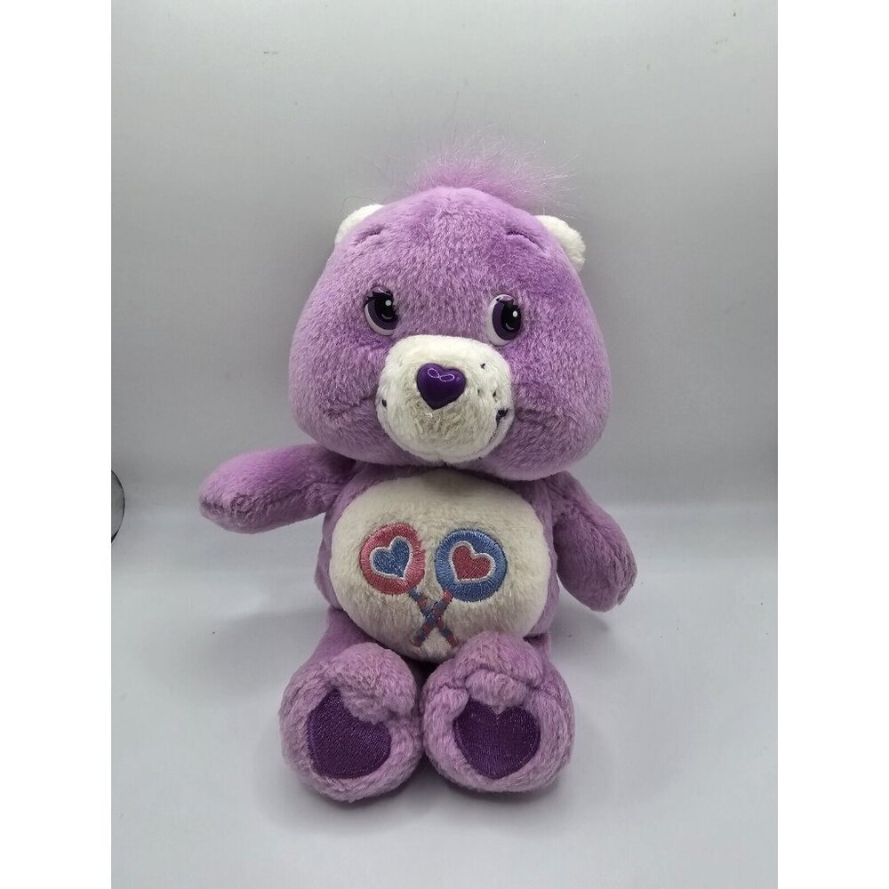 Care Bear Share Bear Lollipops Purple Plush Non Working Sound Box 2004